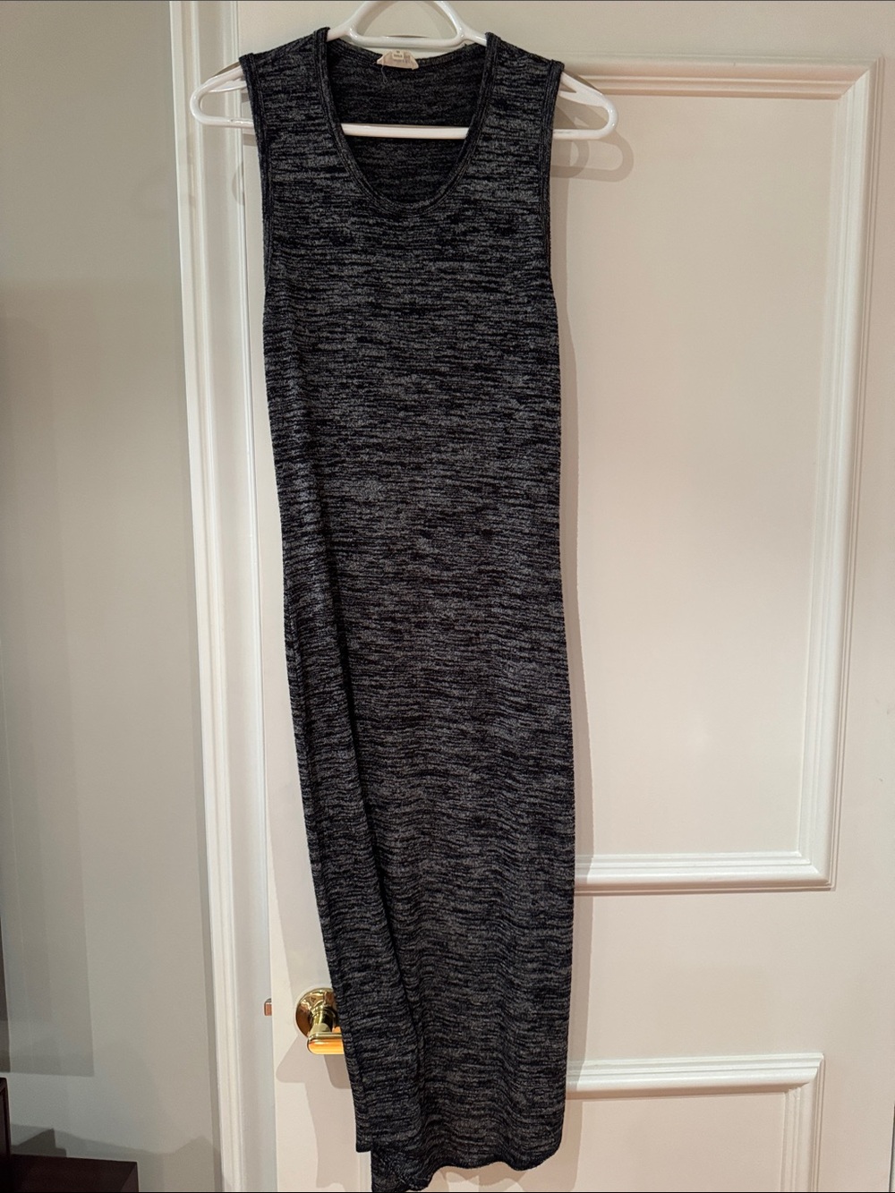 Aritzia Wilfred Sleeveless Heathered Maxi Tank Dress - Dark Gray - Picture 2 of 5